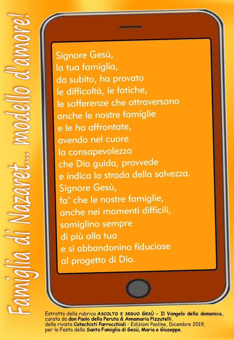 Preghiera Santa Famiglia A 2019 20