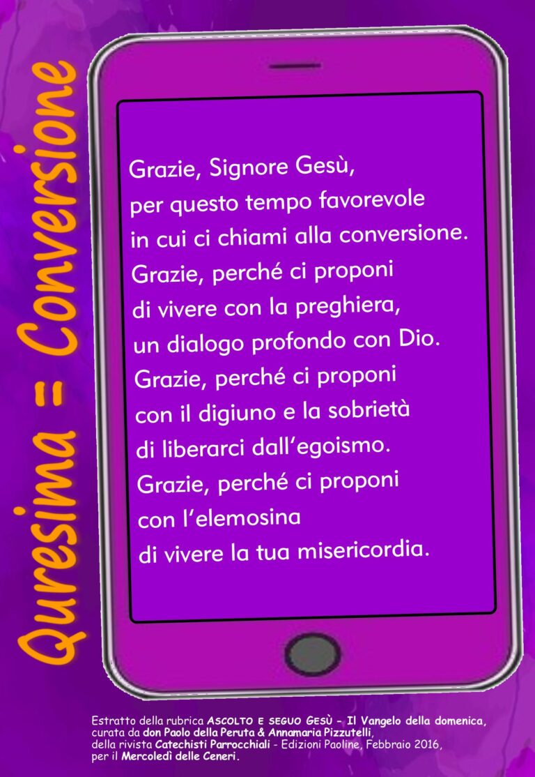 Preghiera Mercoledì delle Ceneri