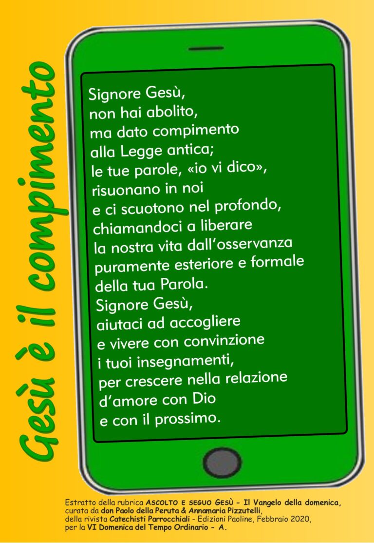 Preghiera VI Tempo Ordinario A