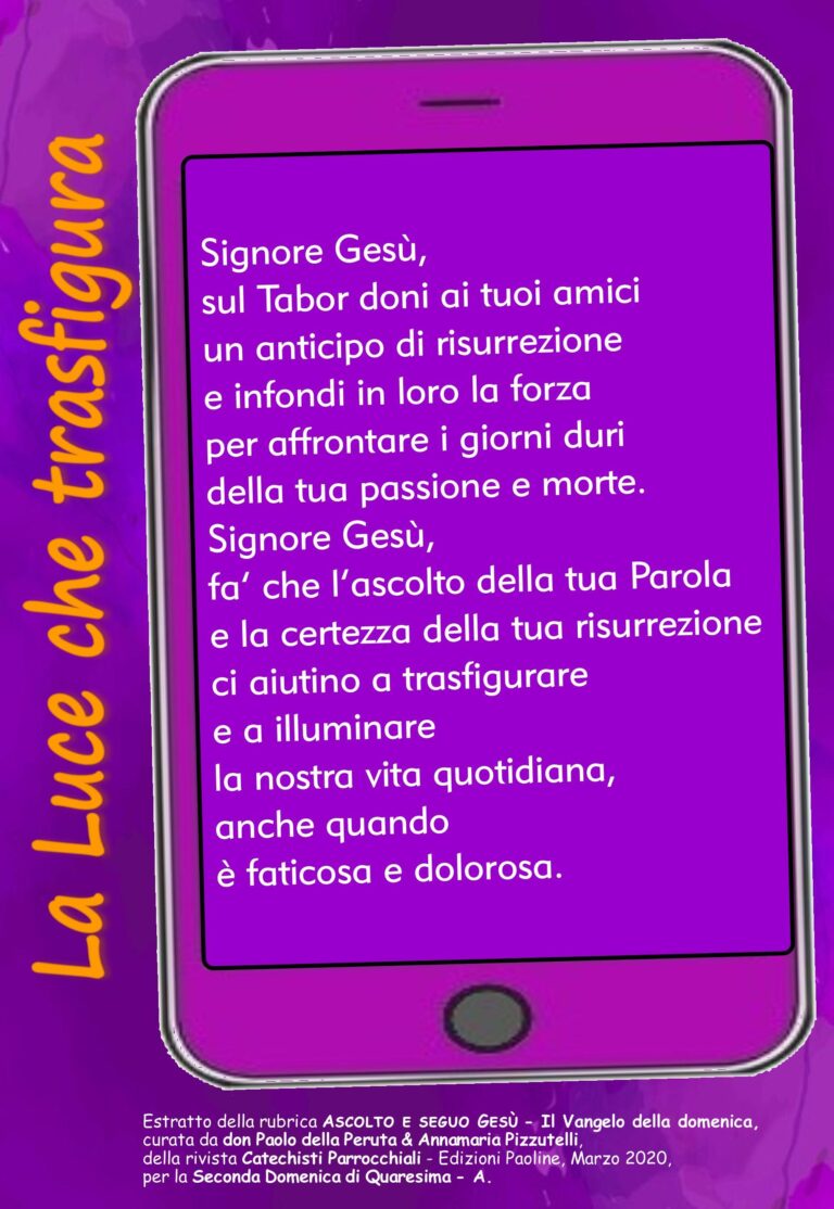 Preghiera 2 Quaresima A 2020