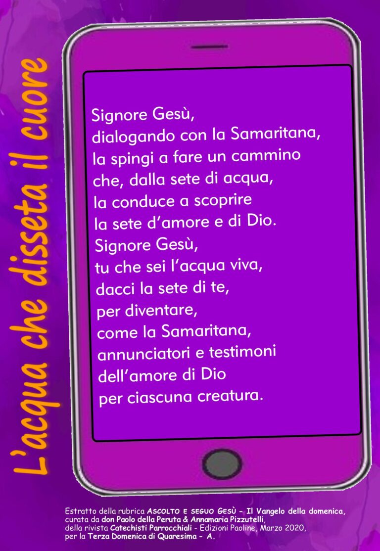 Preghiera 3 Quaresima A 2020