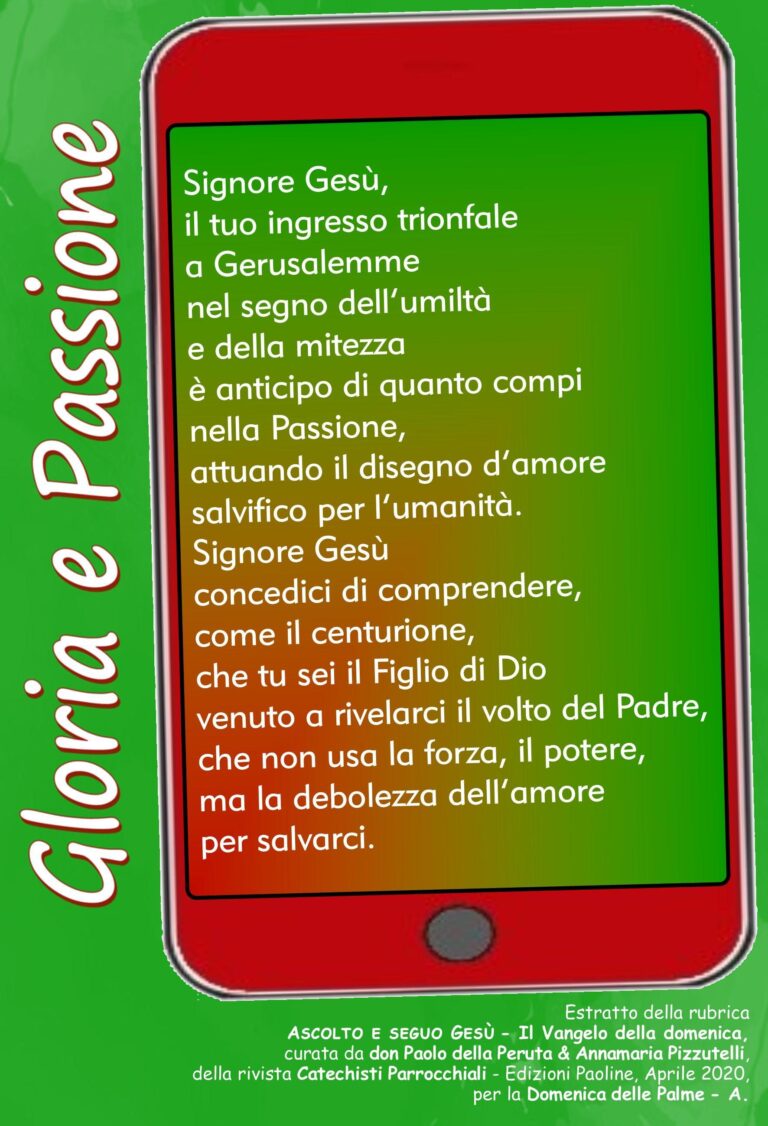 Preghiera Domenica delle Palme A 2020