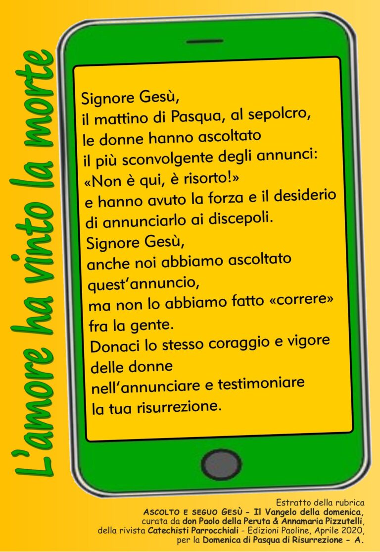 Preghiera Domenica di Pasqua A 2020