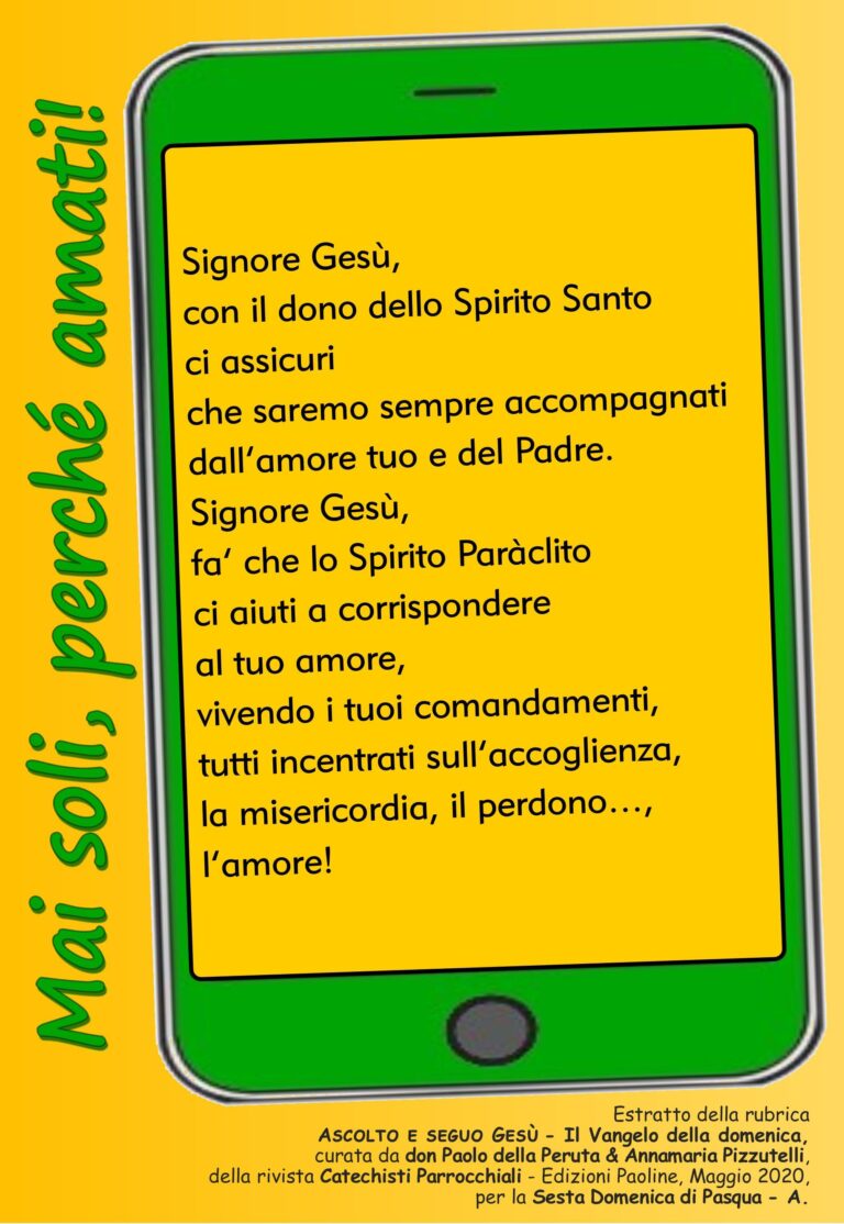 Preghiera 6 Tempo di Pasqua A 2020