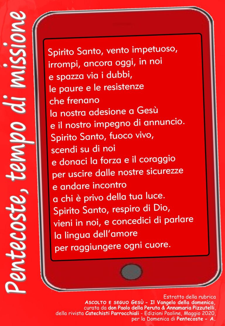 Preghiera Pentecoste A 2020