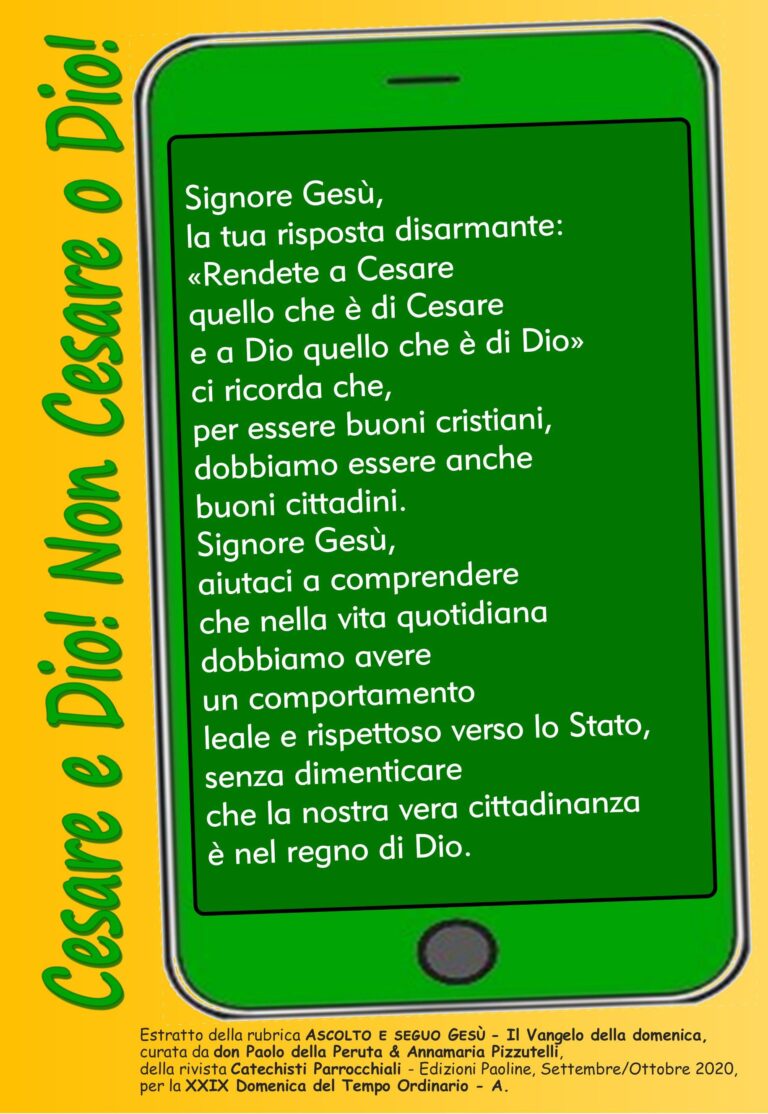 Preghiera XXIX Tempo Ordinario A