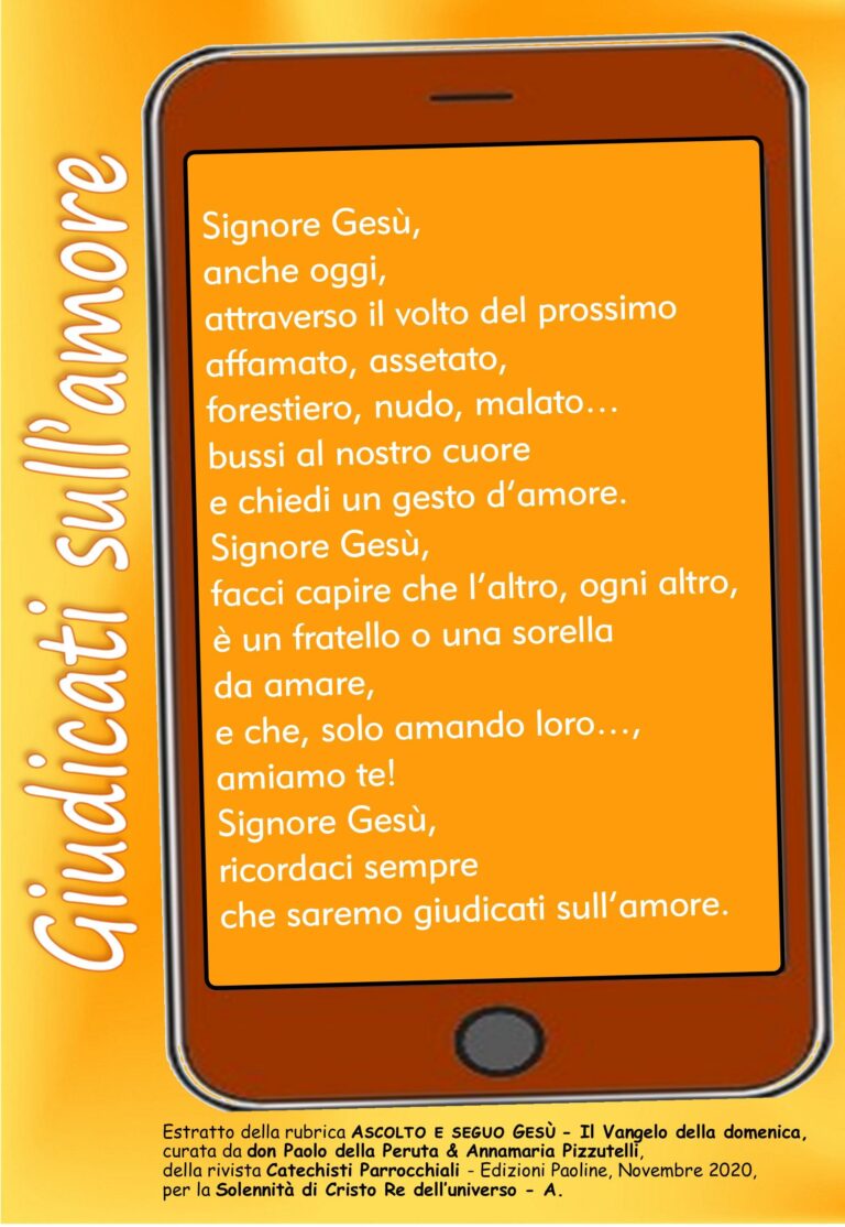 Preghiera Cristo Re delluniverso A 2020