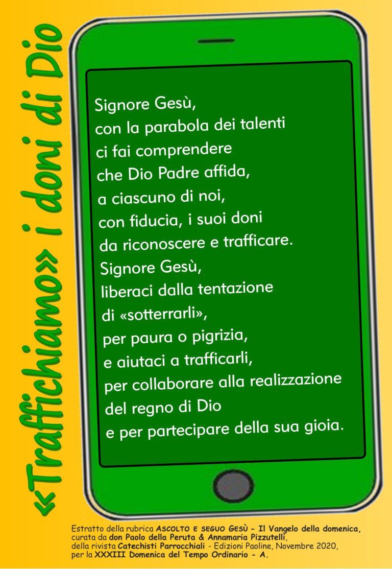 Preghiera XXXIII Tempo Ordinario A