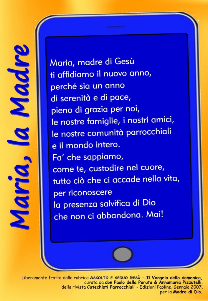 Preghiera per la Solennità di Maria Madre di Dio – 2021 – Ufficio Liturgico