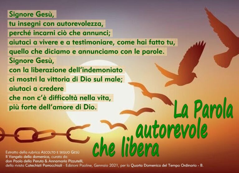 Preghiera 4 Tempo Ordinario B 2021