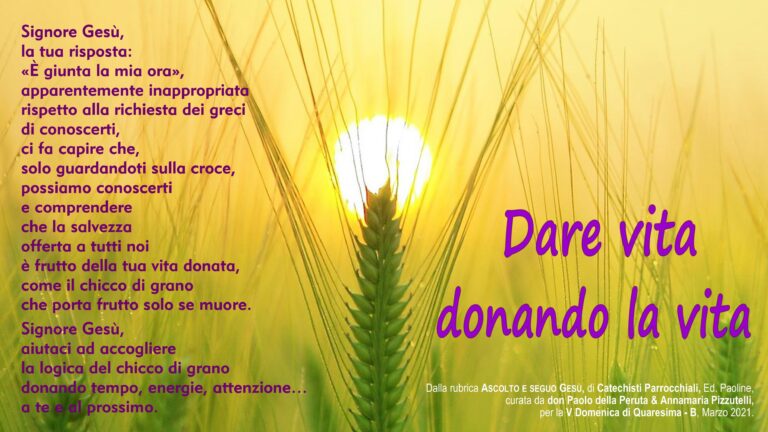 Preghiera 5 Quaresima 2021