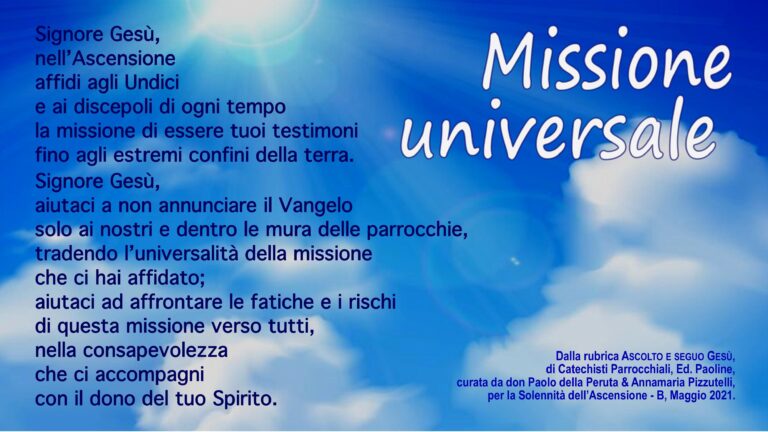 Preghiera Ascensione B 2021
