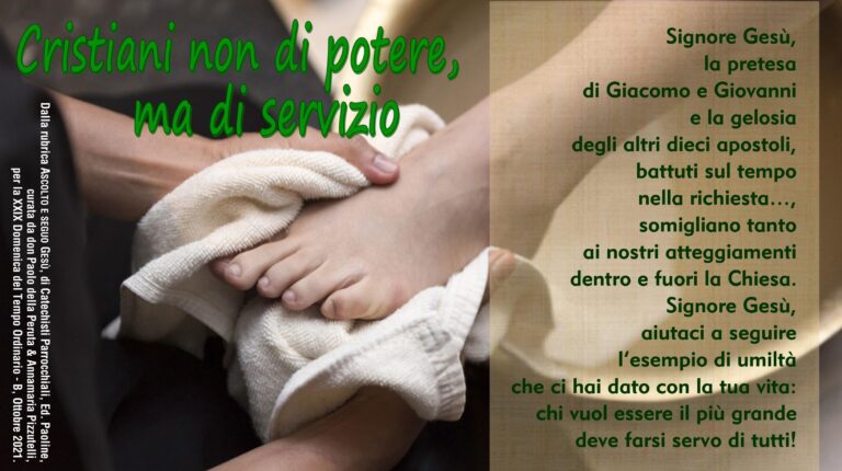 Preghiera 29 Tempo Ordinario B 2021