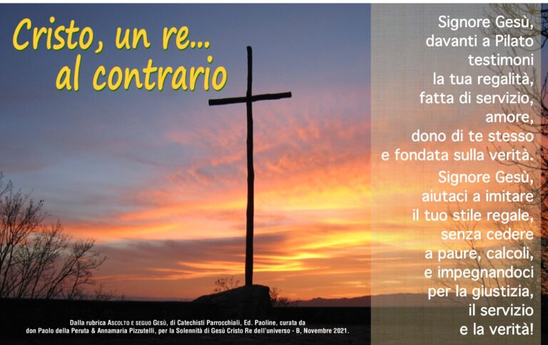 Preghiera Cristo Re B 2021