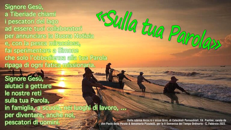 Preghiera V Domenica del Tempo Ordinario C 2022